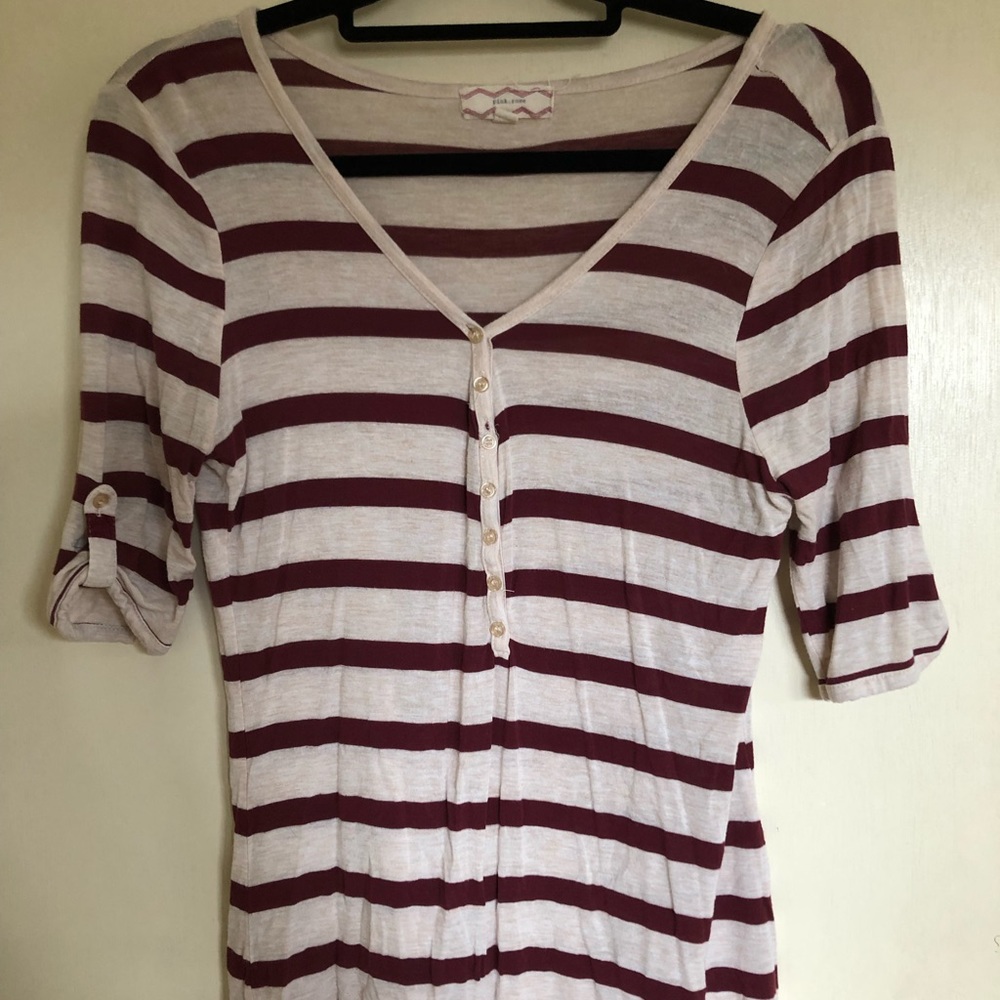 Pink•Rose quarter sleeve shirt